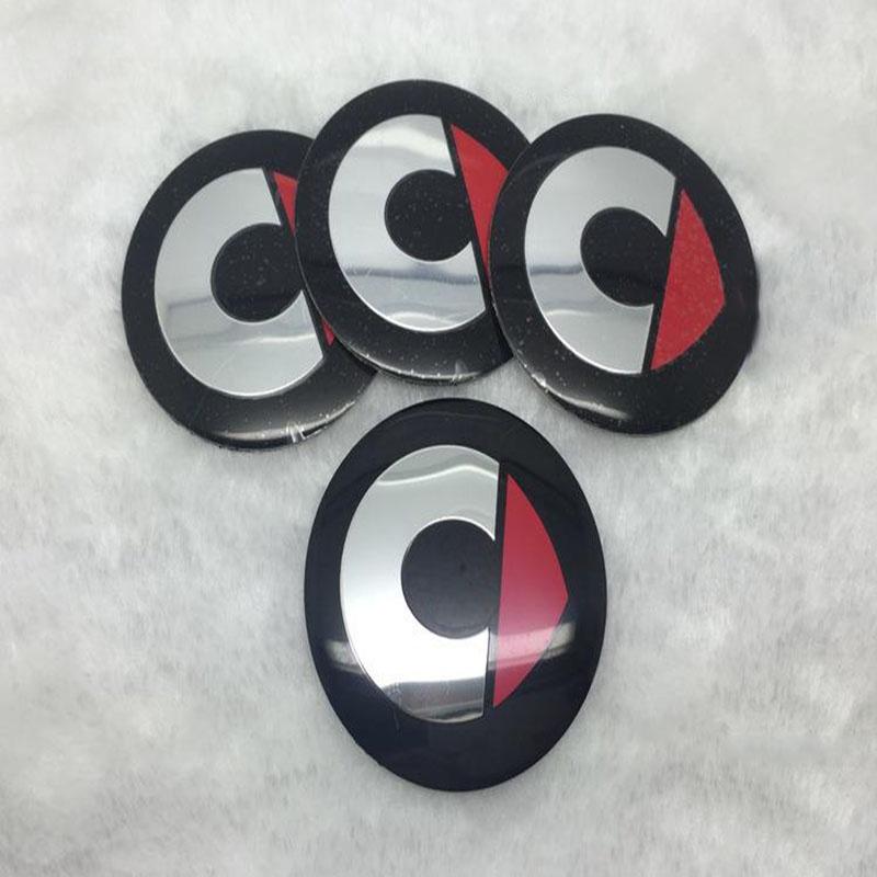 

565mm 4pcs Car Styling Aluminum Car Wheel Center Hub Cap Stickers For Smart червоний
