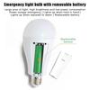 Led Rechargeable Emergency Bulb Illuminates During Power Outages And When Wet Dual-Battery Removable Emergency Bulb