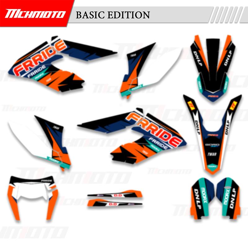 MCHMFG Graphics Backgrounds Decals Sticker Kits For KTM 12-17 18-21 FREERIDE 250 350 Number Name Background