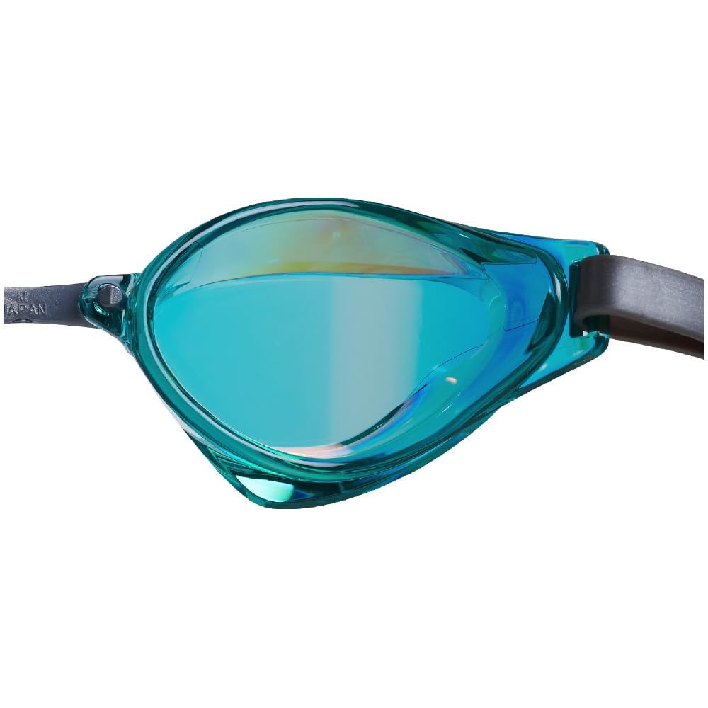 Mizuno GX SONIC EYE Swim Curved Lens Green with Shadow Unisex Glasses, J-Shape, (Racing Type), N3JEC691, Mirror,