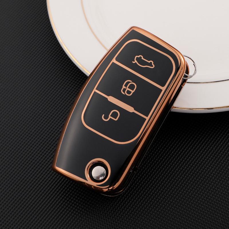 

Classic Focus Key Case for Ford Ecosport & New Fiesta with Keychain Cover чёрный