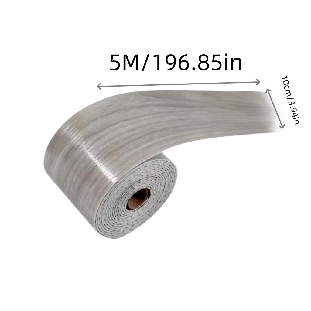 1PC 5mX10cm Self-adhesive Border Floor Stickers for Living Room Skirting Line Waterproof Waist Line Wallpaper