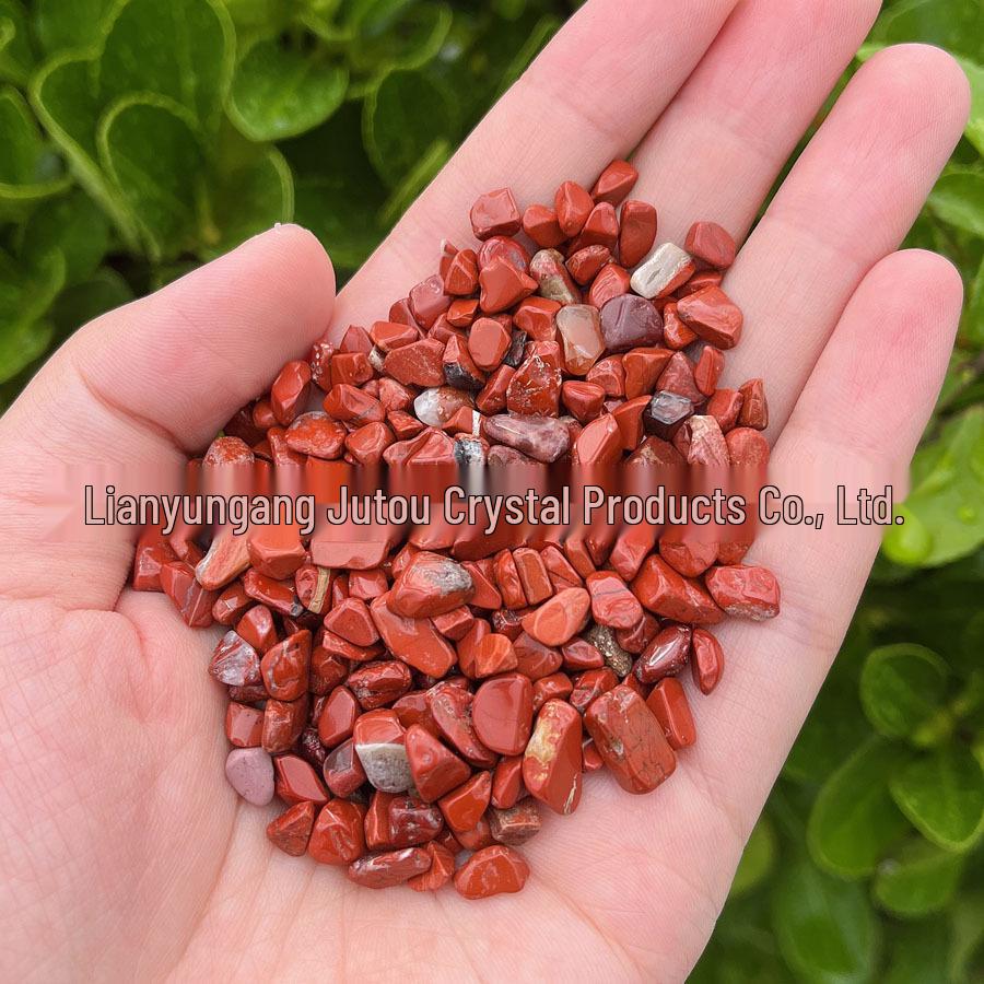 Natural Red Jade Crushed Stone for Aromatherapy, Decor, and Landscaping (1 Jin)