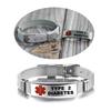 Stainless Steel Medical Alarm Bracelets Adjustable Wristband Emergency Medical Bracelets Medical Alert IDs Bracelet