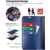 Protective Case - BOOLING - for Samsung Galaxy S24 FE - Navy Blue PU Leather - Shockproof - Anti-Scratch