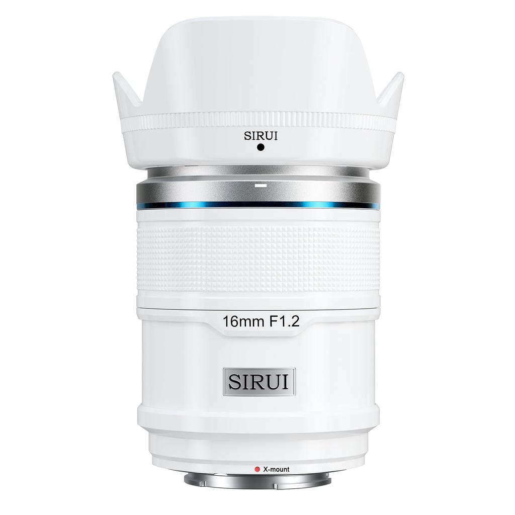 SIRUI Sniper 16mm Autofocus Wide Angle Camera Lens for Lens, F1.2 APS-C X-T4, X-T5, X-H1, X-H2/H2S, X-T3, X-T30, X-S10 (X Mount, White)