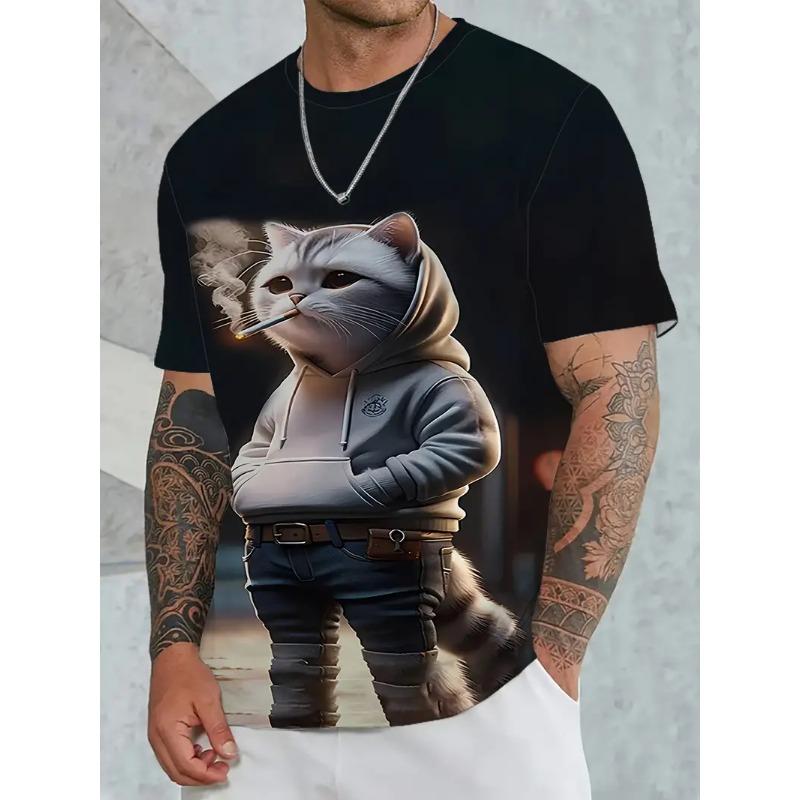 

Футболка для мужчин с милой собакой 3D-принтом, круглым вырезом, коротким рукавом, летний уличный свитер, топы, футболки, спортивная уличная одежда, свободная одежда S