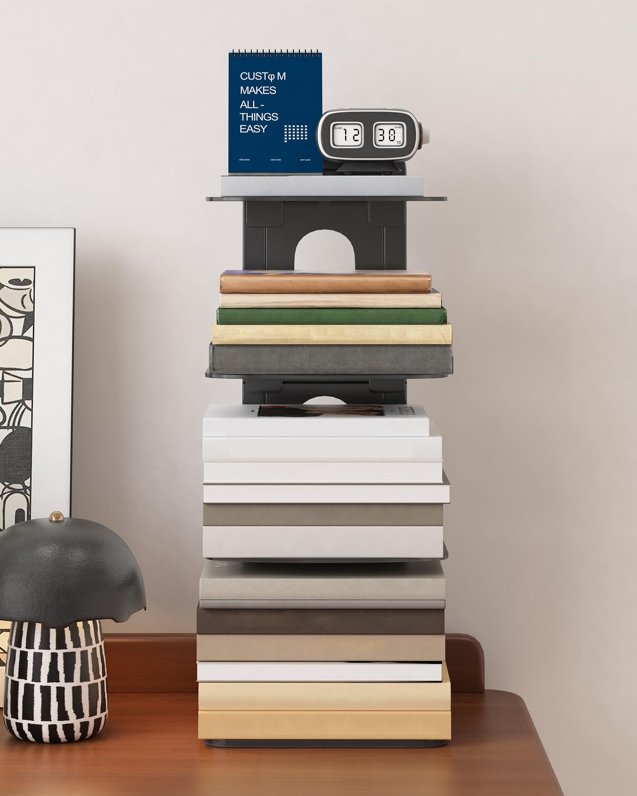 

Ornestia Desk Desktop Book Desktop Office Desk Small Item Book Easy Storage Bookstand, Shelf, Bookcase, Rack, Storage, Storage, Storage, Holder, чёрный