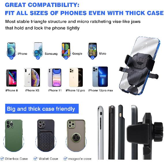 Karltys Car Phone Holder, Honeycomb Dashboard Car Phone Mount Thick Case Friendly, Hands Free Phone Holder for Honda Civic 2022-2025 2026 11th Gen.