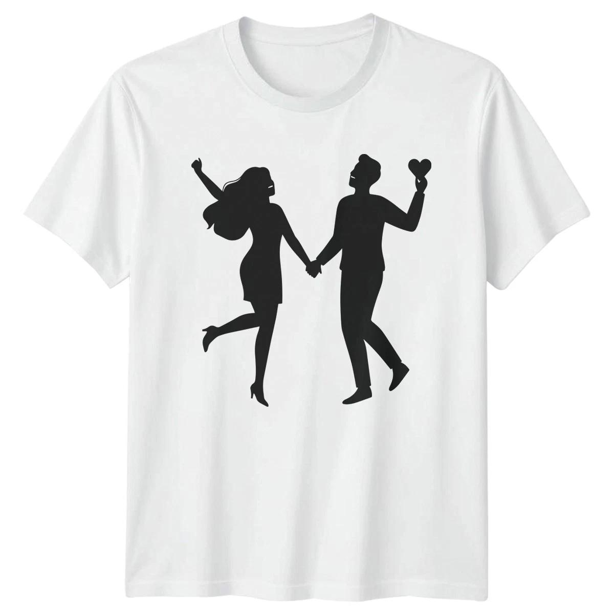 Couple Silhouette Romance Unisex Graphic Tee Men?s Women?s T-Shirt XS