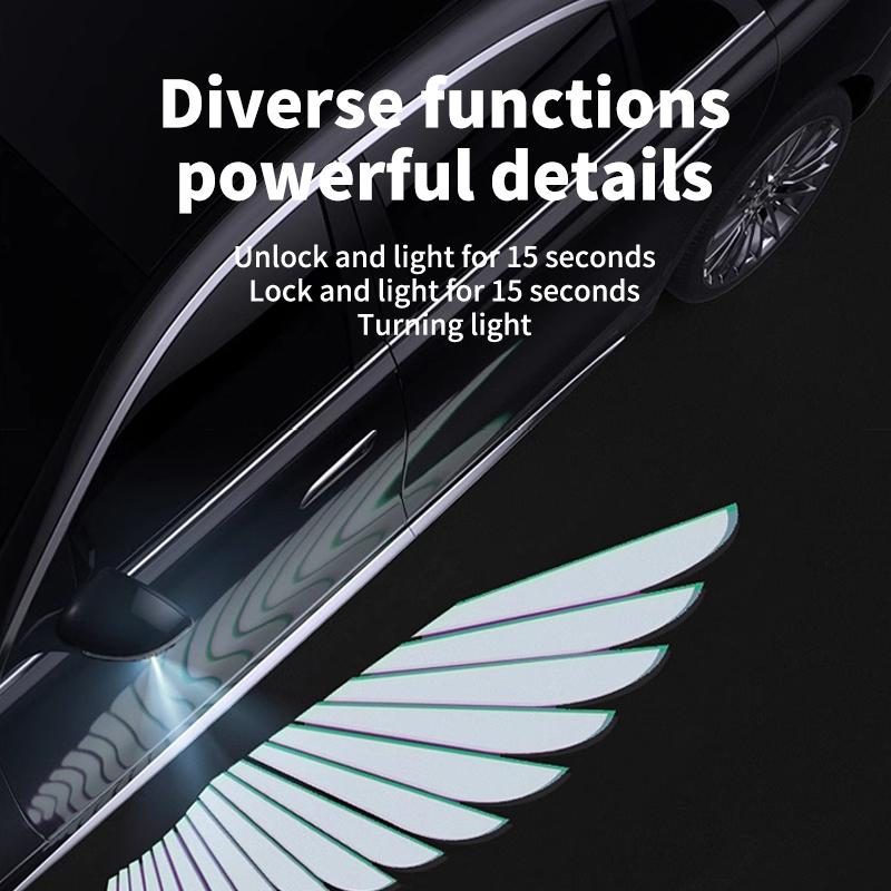 Evrensel Modifiye LED Dikiz Aynası Melek Kanadı Karşılama Işığı Mercedes Benz BMW Porsche Volkswagen Honda Toyota için Uygundur