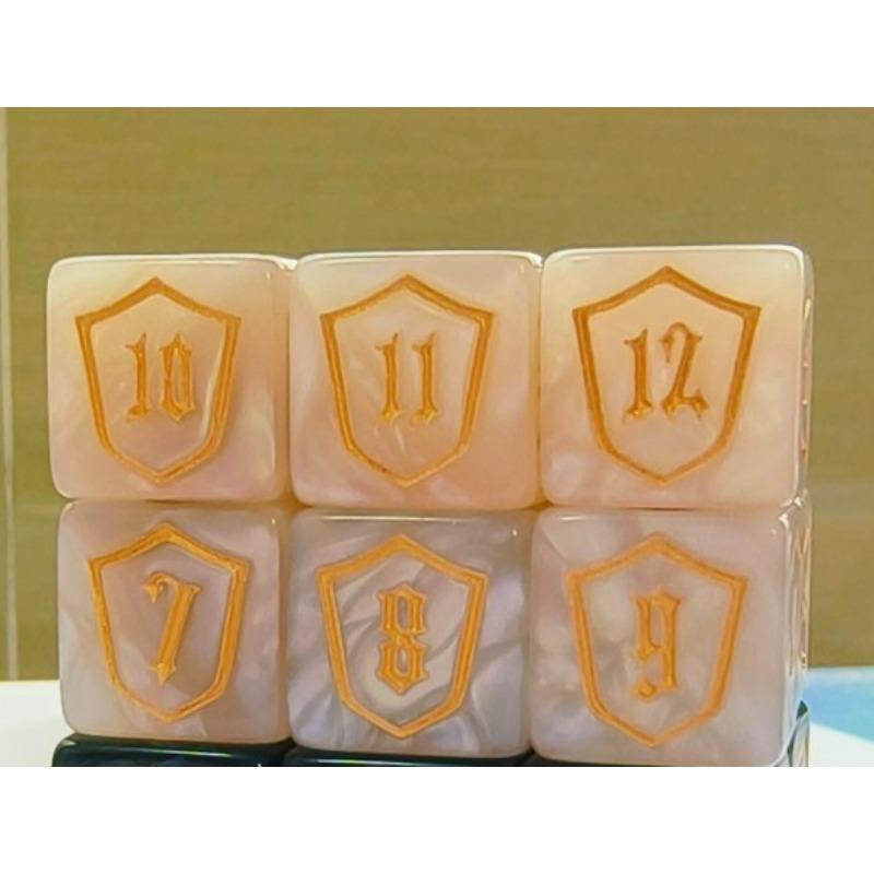 

6pcs/set Black White D6 Shield Table Game Number Dice 6-sided Board Game Party Entertainment Dice Dnd Dice Set