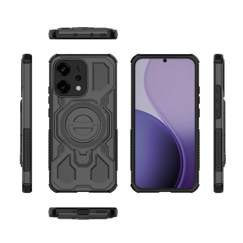 Für Reno 14 Hülle Abdeckung OPPO Reno 14 Capas Neue Stoßfeste Stoßstange Rückseite Magnetische Anziehung Adsorptionsring Halter Fundas Reno 14
