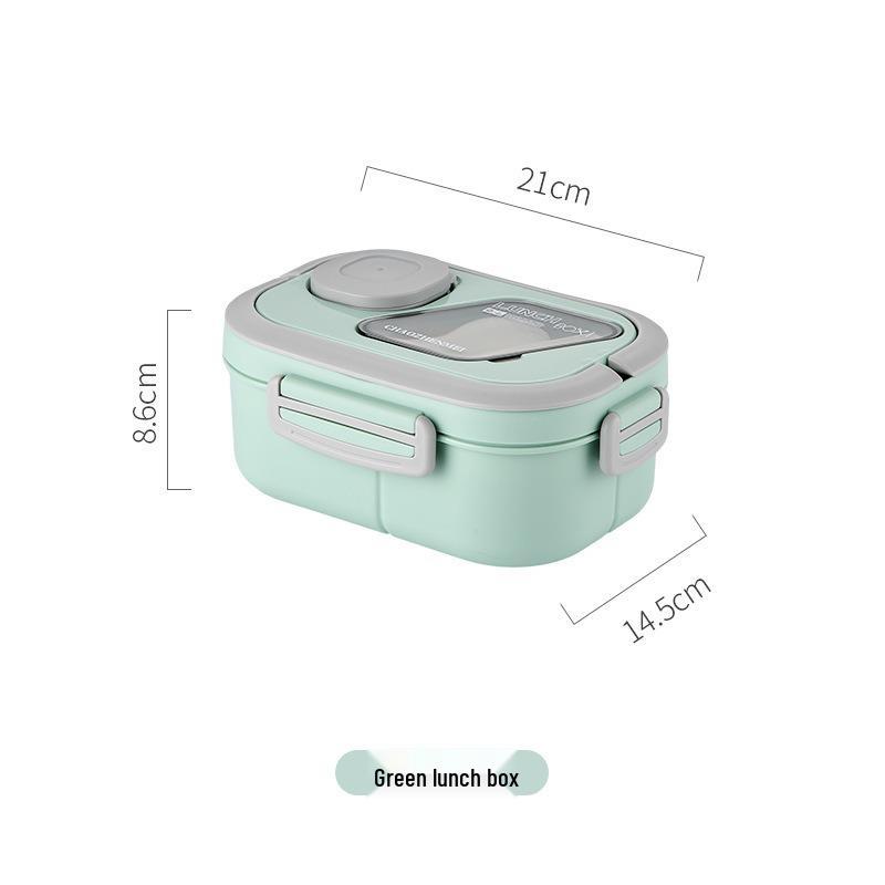 Eco-Friendly Compartmented Bento Lunch Box with Three Sections for Salads & More