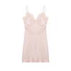 2026 European Style Women's Lace Patchwork Silk Camisole Dress
