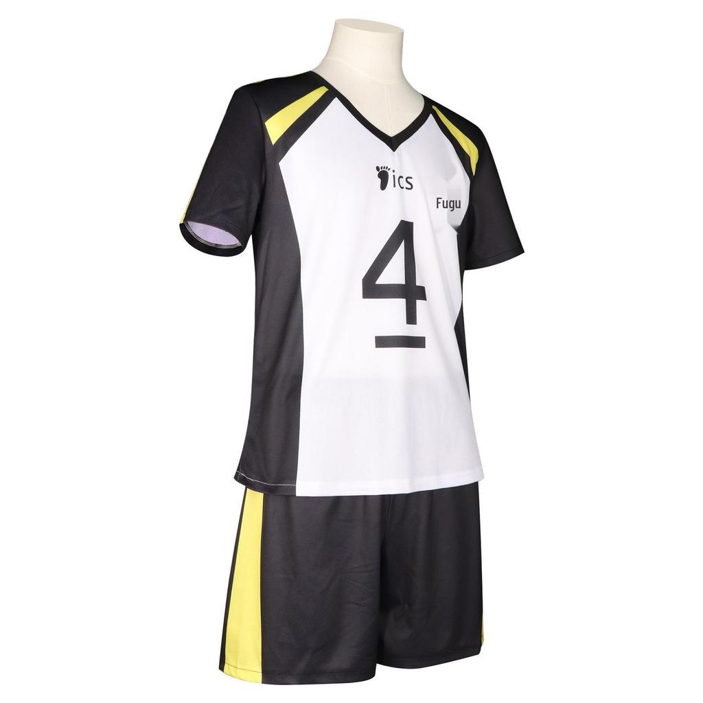 Haikyuu!! Keiji Akaashi & Kotaro Bokuto Men's Campus Sports Cosplay Costume – Short Sleeve Set