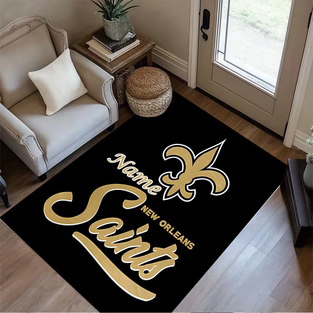 New Orleans Saints Pride Personalized Text Carpet Suitable for Balcony Outdoor Hallway Dormitory Anti-slip Rug Office Home Decor