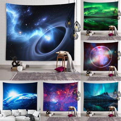 Mysteriöser Weltraum-Sternenplanet-Wandteppich, wundervolle Aurora-Wandkunst, Wandteppich, Wohnheimzimmer, ästhetische Dekoration, Schlafzimmer-Heimdekoration