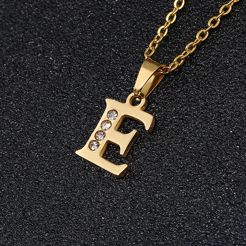 26-Letter Korean Style English Alphabet Pendant Necklace for Women and Besties