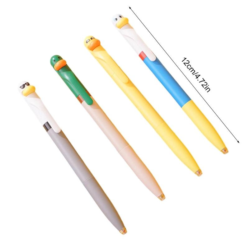 Cartoon Duck Gel Pen 0.5mm Tip Twist Action Gel Pen Quick Drying Journaling Pen Smooth Writing Experience for Writing