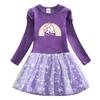 Unicorn Princess Long Sleeve Dress for Girls - Stylish Spring/Autumn Skirt