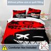 Black red splicing design 3D Printed Duvet Cover Interesting style Bedding Set Polyester Soft Comfortable Quilt Cover Pillowcase