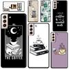 Books And Coffee Phone Case For Samsung Galaxy S21 S22 Ultra Note 20 S20 FE S8 S9 S10 Note 10 Plus Coque