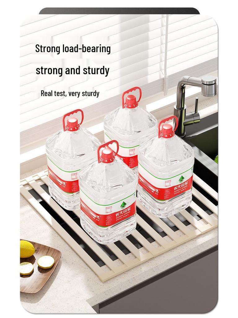 Foldable Silicone Sink Drain Rack for Dish Storage
