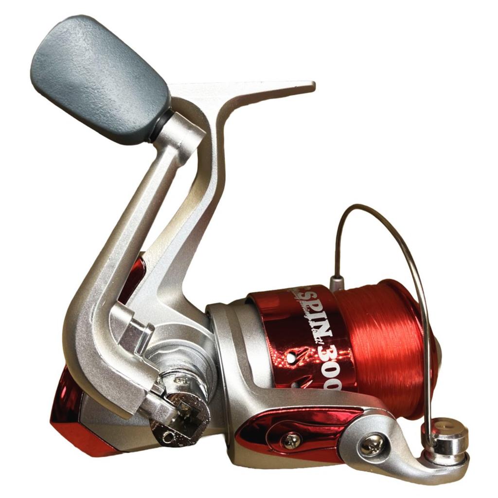 Riseway Spinning Reel with Thread Basic Spin 3000 No. 4-110m Red