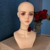 Wig Stand Portable Wig Holder Female Mannequin Head Wig Display Stand Wig Training Head Model for Hair Salons