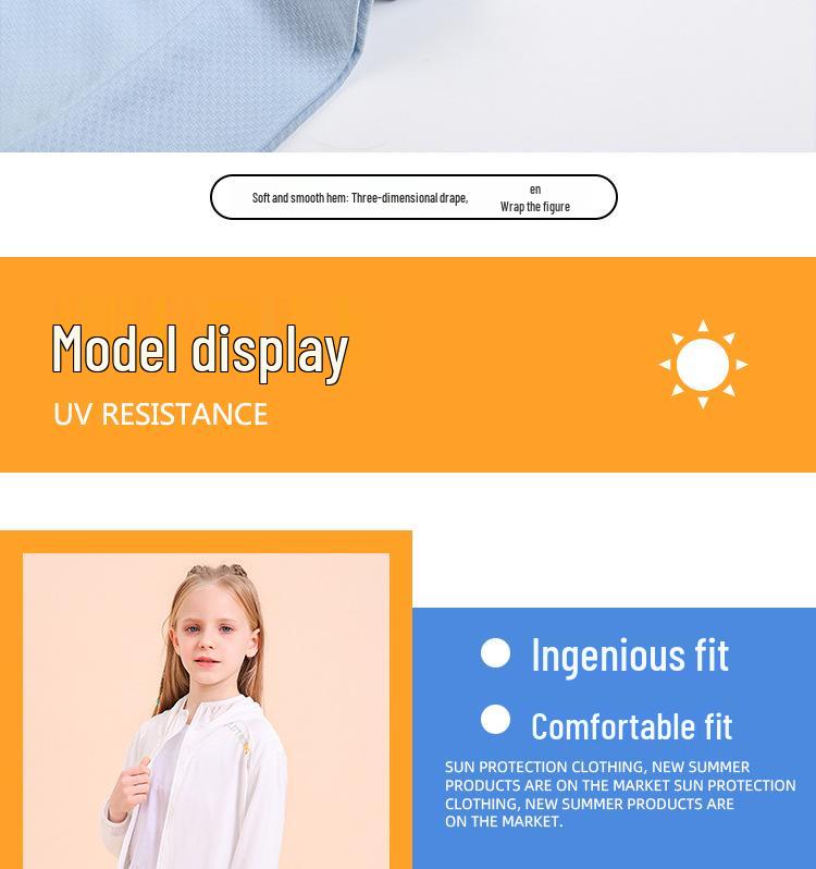 Kids' Summer Sun Protection Quick-Dry Jacket – Boys' Sportswear and Girls' Anti-Mosquito Skin Clothing