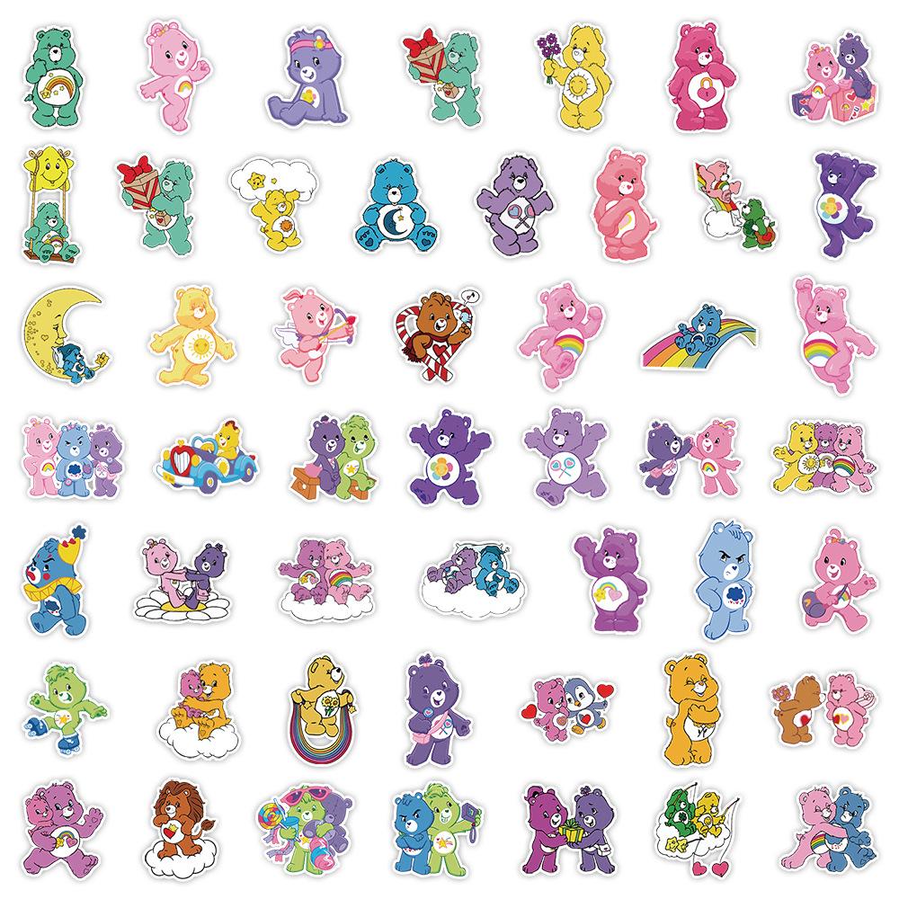 50 Ins Style Love Bear Graffiti Stickers Notebook Paper Pencil Box Decoration Stickers Waterproof Creative Children's Stickers