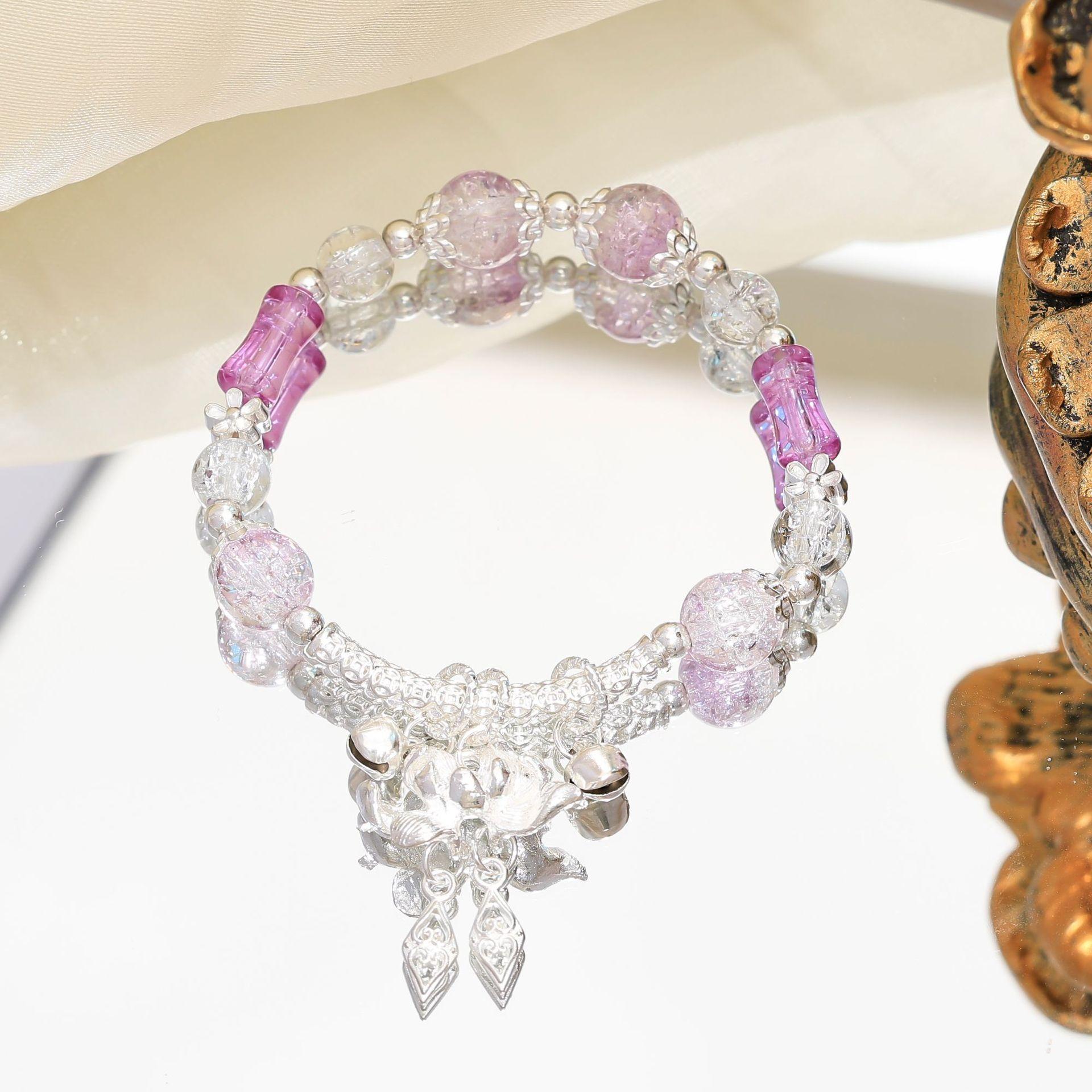 

Оригинальный дизайн Браслет-колокольчик мечты Женский Милый Лотос Нишевый Универсальный Премиальный Браслет для подруги Прямые продажи