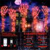 5Pcs 18in Halloween Skeleton Hands Decoration Glowing Lights, Skeleton Hand Garden Lights, Horror Garden Decoration Stakes