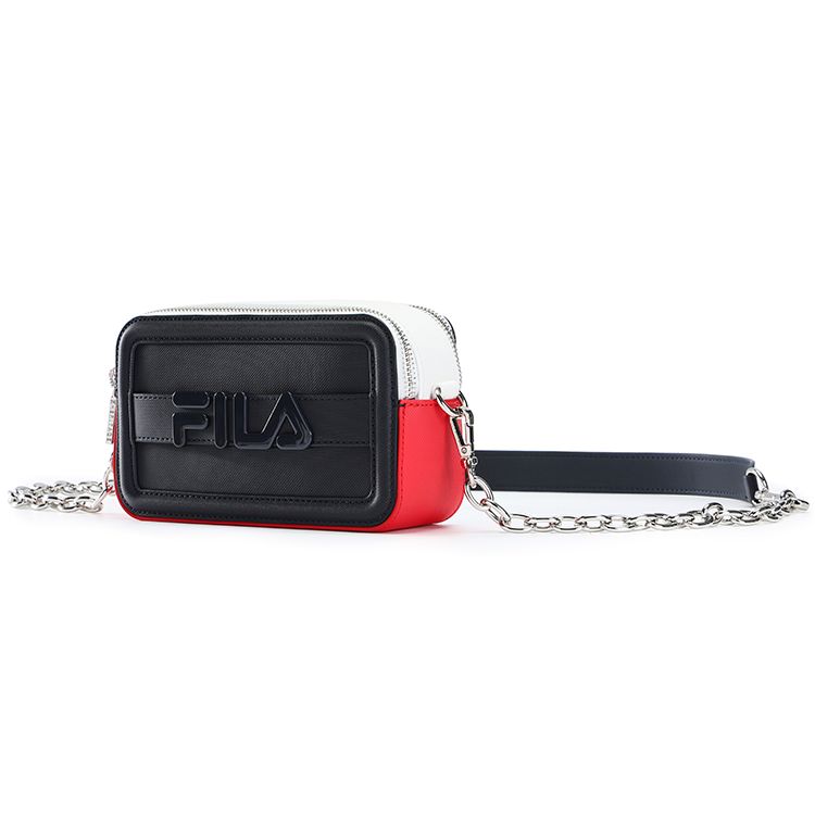 FILA Fashion Casual Trendy PU Chain Shoulder Crossbody Bag Women bags Legendary-Blue F13W239161F-NV