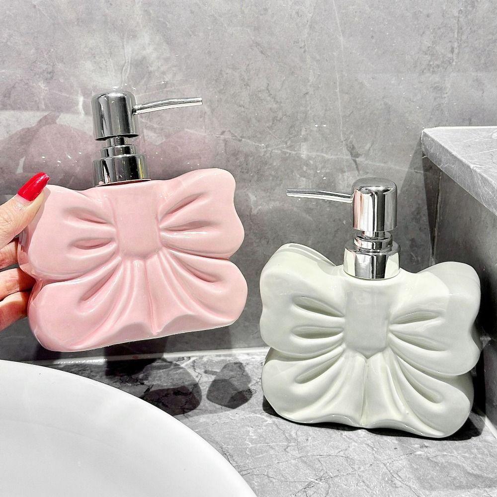 360ML Liquid Soap Dispenser Ceramic Emulsion Bottle Bathroom Accessories Body Wash Bottle  Hotel