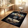 Personalized Crystal Velvet Carpet,One Piece Custom Printed Name, Plush Area Rug For Home Indoor Decor
