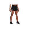 Under Armour Solid Color Logo 2 In 1 Sports Casual Shorts Women Shorts Black 1356200-001
