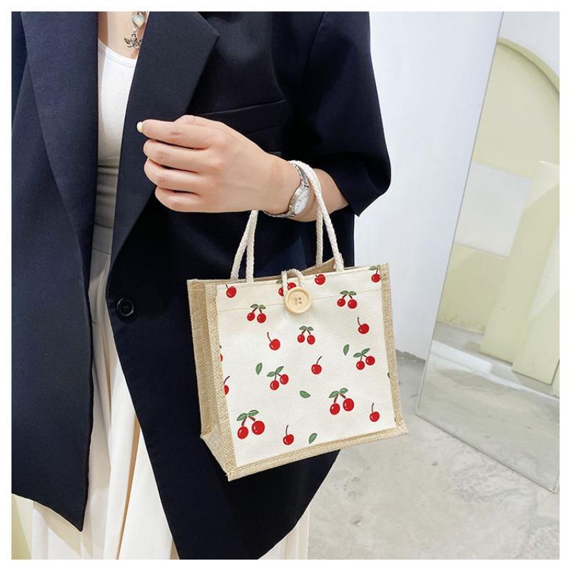 Холщовая сумка женская большая вместимость модная сумка через плечо Южная Корея — фото 10