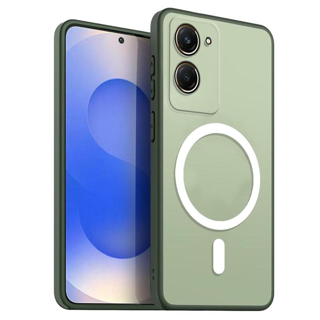Magnetic Iron Ring Phone Case for Vivo Y28s 5G,Y18s,Y03t Matte Soft TPU Shockproof Cover