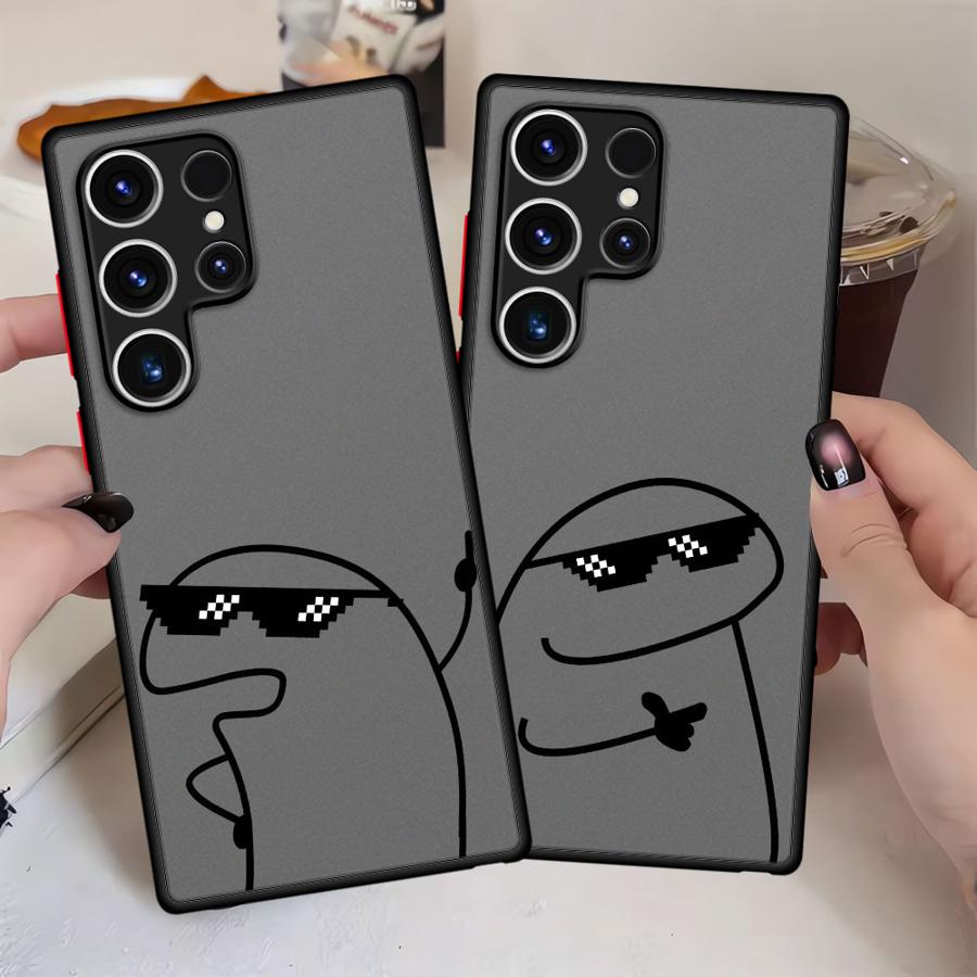 Line People Cool Funda Back Phone Cover Case for Samsung Galaxy S23 FE S21 S20 FE S24 Plus S25 Ultra S26 S22 Note 20 Ultra 10+