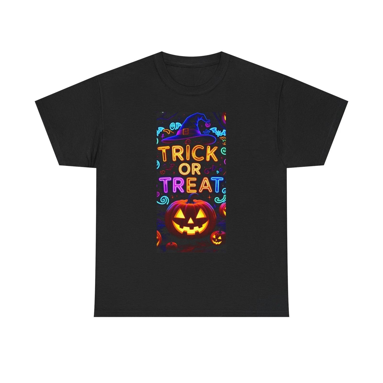 Trick Or Treat Halloween Graphic Unisex Heavy Cotton Tee M
