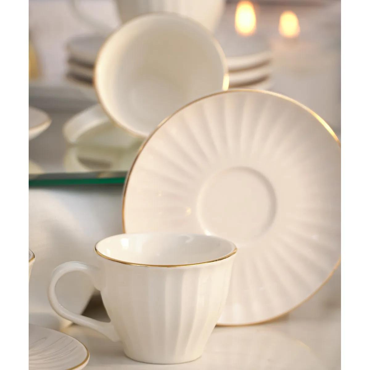 

Кофейный сервиз Asil из позолоченного фарфора, 12 предметов, на 6 персон