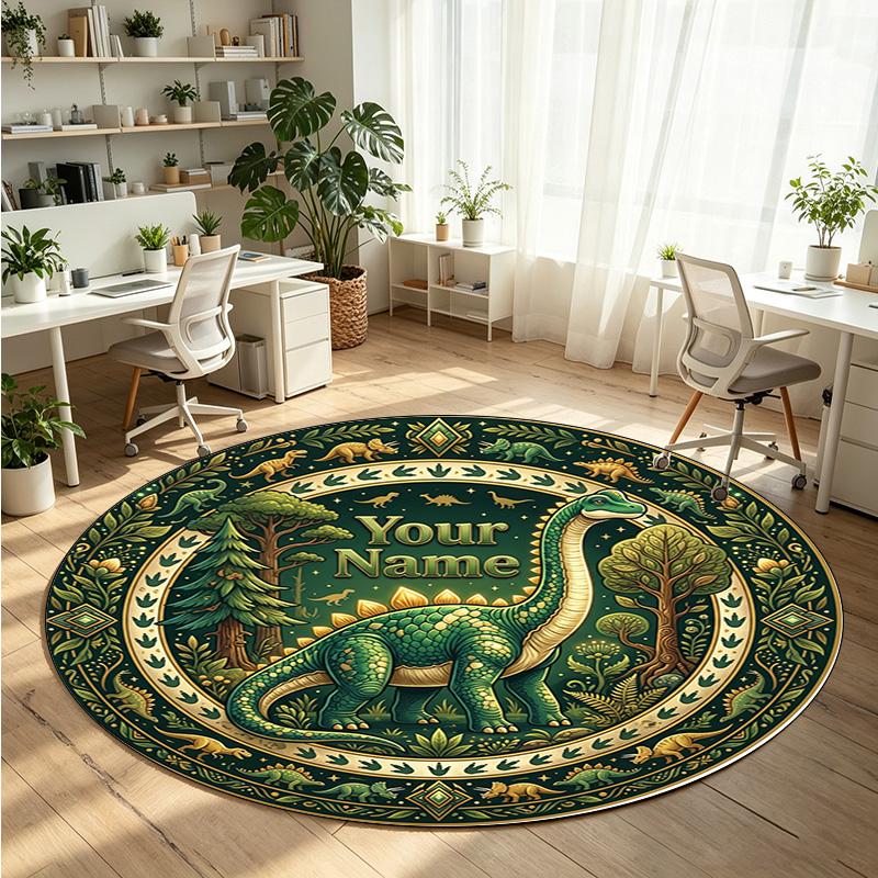Animales salvajes (257) Alfombra de Terciopelo Redonda con Cristales Personalizada con Nombre y Texto Felpudo Personalizado Decoración del Hogar Alfombra de Cristal Antideslizante