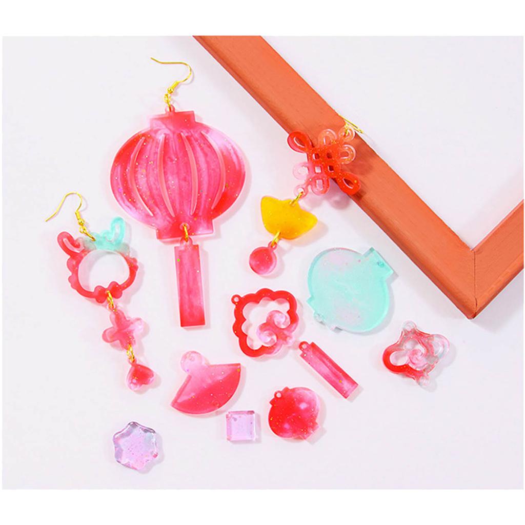 Chinese Earrings Silicone Mold Epoxy Resin Molds DIY Craft Bowknot Butterfly Ornament Pendant Keychain Jewelry Making