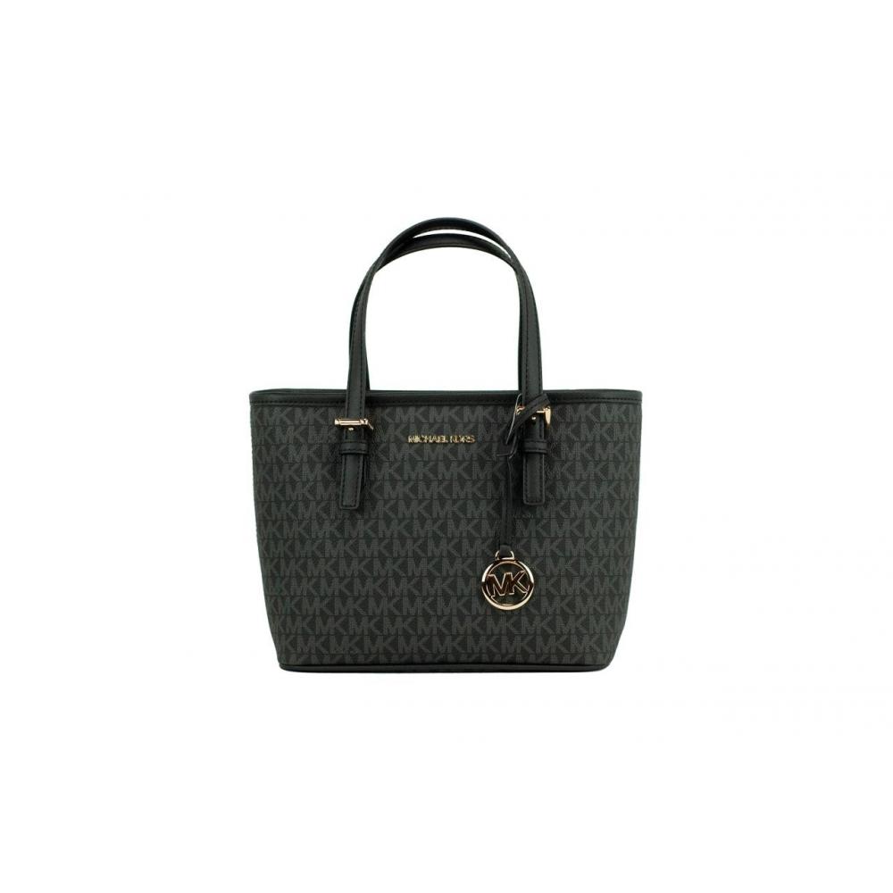 

Michael Kors Jet Set Signature XS Carryall Top Zip Tote Bag Женский кошелек мульти