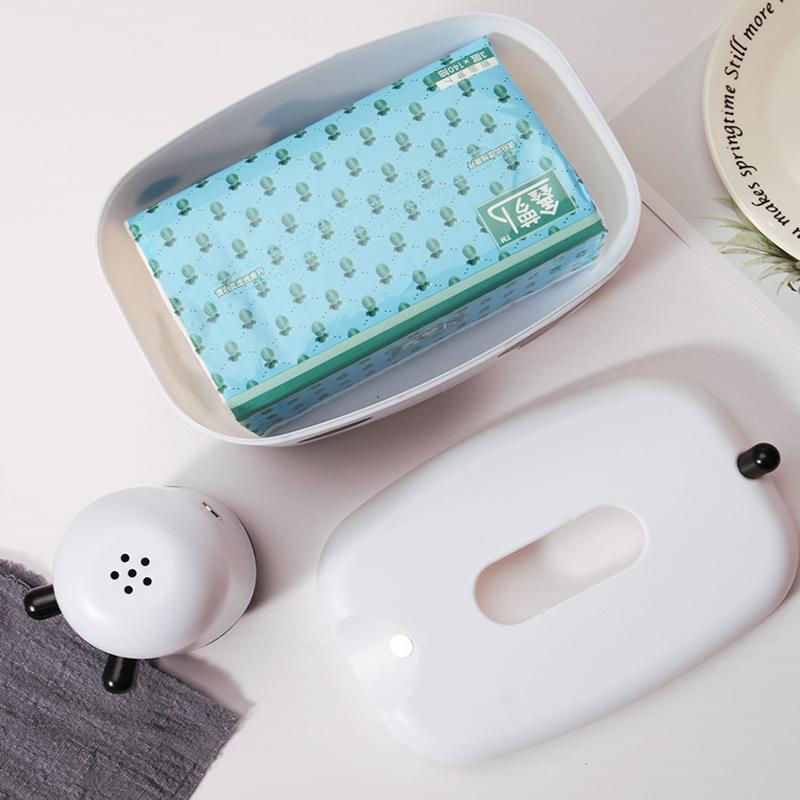 Creative  Cute 2 in 1 Cow Tissue Box Toothpick Boxes Holder Dispenser Wipes Case Container Car Napkin Holder Box