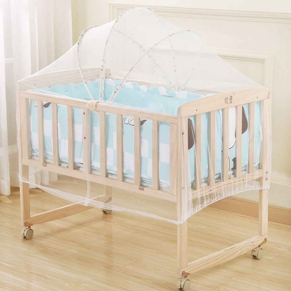 Full-coverage Baby Cot Cover Washable Crib Cover Crib Mosquito Net  for Holidays Travel Summer