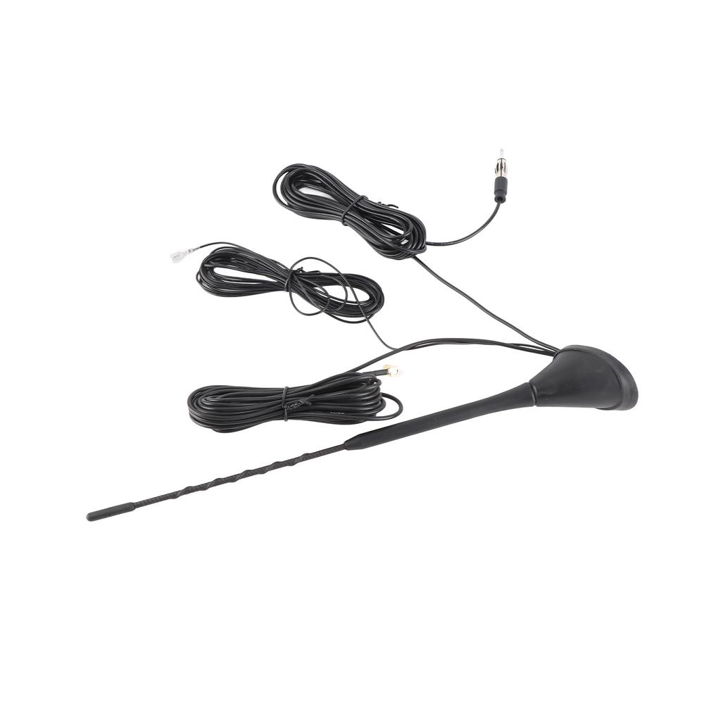 3in 1 Digital Radio Antenna with Amplifier for DAB AM FM Car Radio Antenna AerialSMA Bend Head