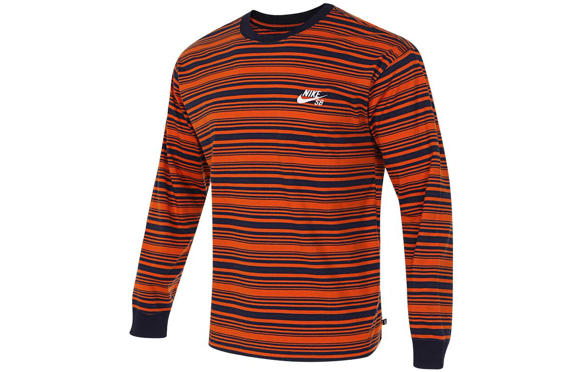 Nike T Shirts Men s Brown Crew Neck Moderate Straight Fit FN4644-555 XL